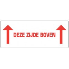 Waarschuwingsetiket Deze zijde boven 2x pijl